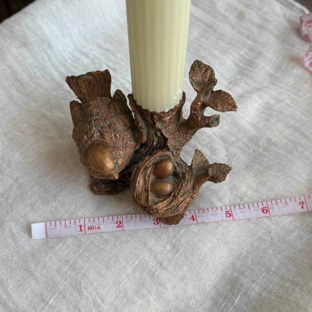 WINTERTHUR Exclusive Bronze Bird Nest Candle‎ Holder with Eggs